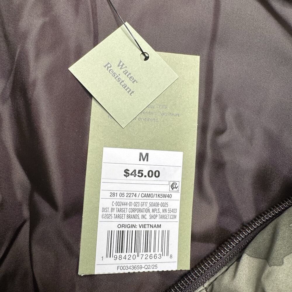 Men’s Medium Goodfellow & Co Lightweight Puffer Jacket in Green Camo. NWT - Picture 5 of 8